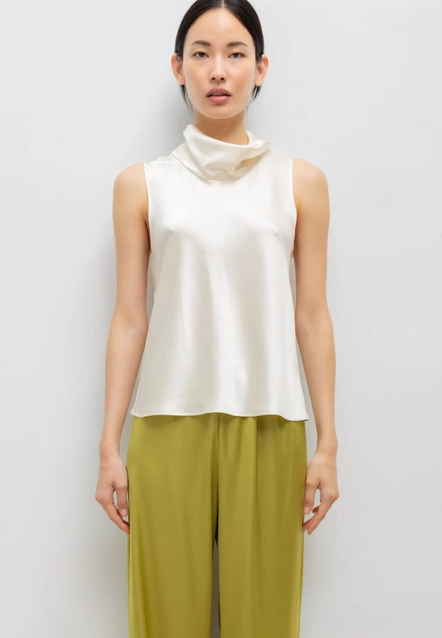 Barb Sleeveless Cowl Neck